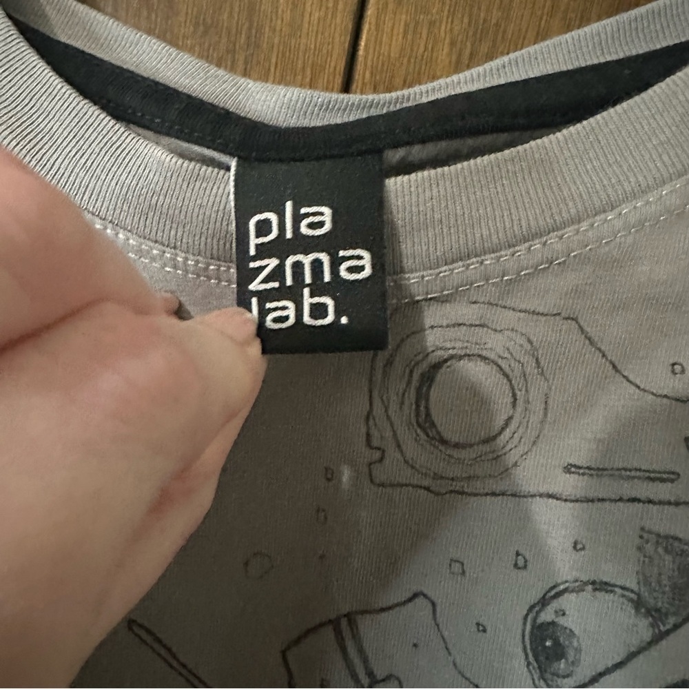 Plazmalab Men's Gray Mech Graphic Crew Neck Short Sleeve T-Shirt Size XL - Picture 11 of 12
